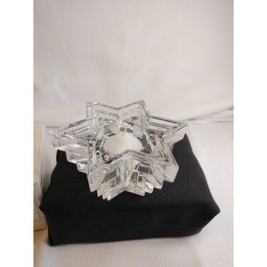 3D Star shape Candle Votive Lead Crystal  WMF Crystal made in Germany